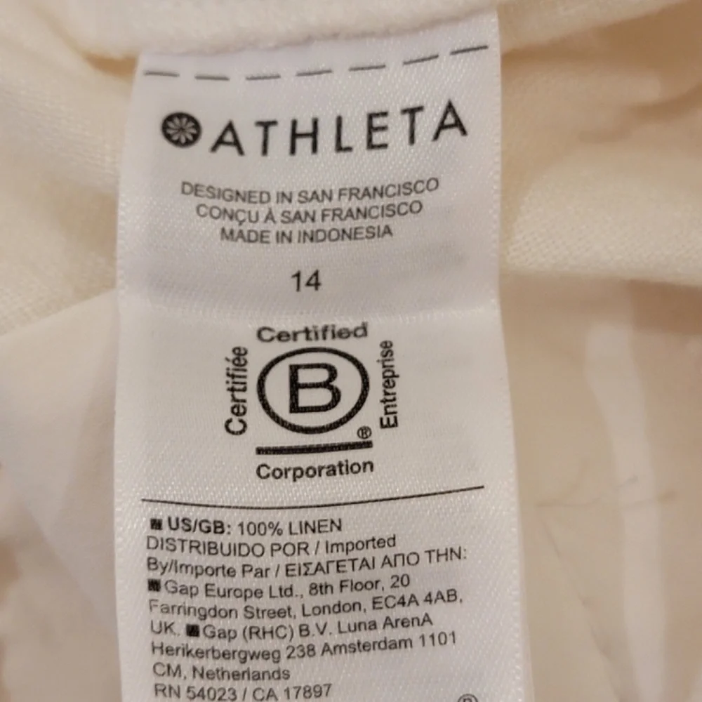 Athleta White Linen Retreat Jogger Pants - Picture 9 of 11